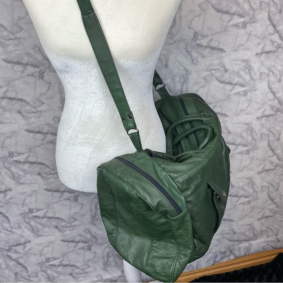 Green Leather Duffel Bag - Picture 2 of 13